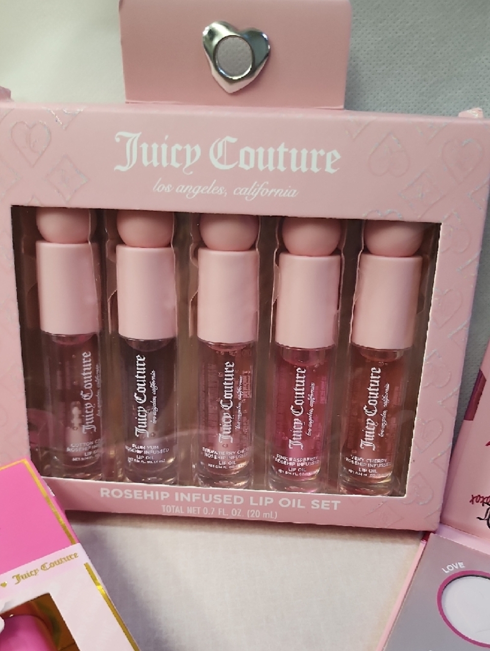 Juicy Couture Pink Eyeshadow Palette & Lip Oil Set & Lip/ Chheek Tint Bundle - Picture 4 of 9